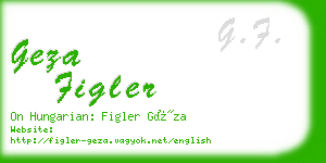 geza figler business card